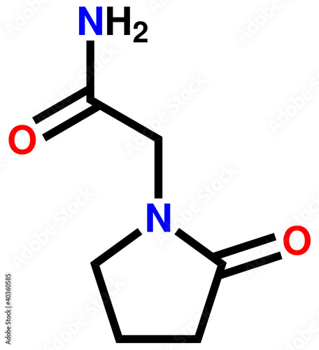Piracetam (nootropic drug) structural formula