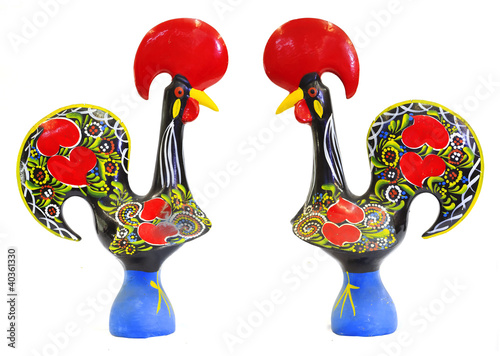 traditional portuguese statuette of Barcelos cock