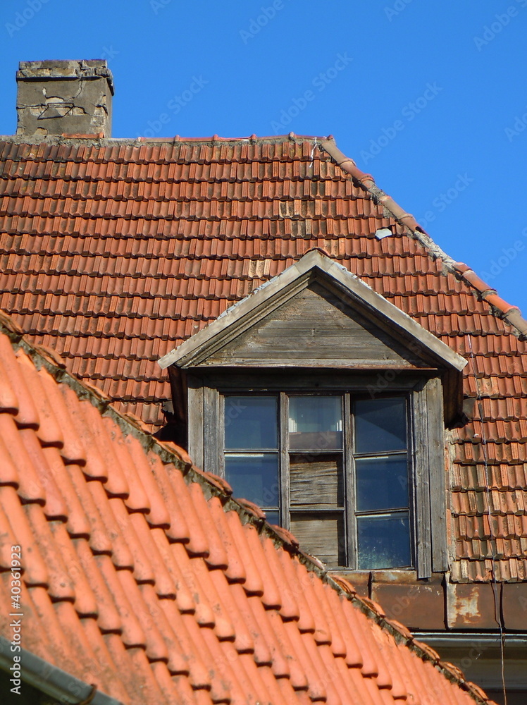 Red roof and dormer (Riga, Latvia)