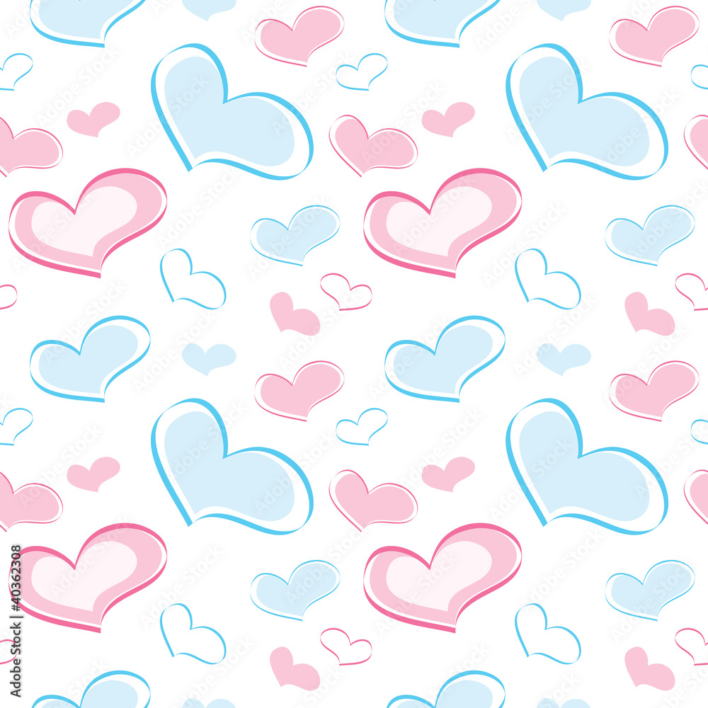 Seamless pattern of the heart