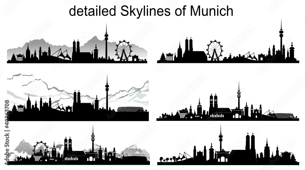 München Skyline Silhouette