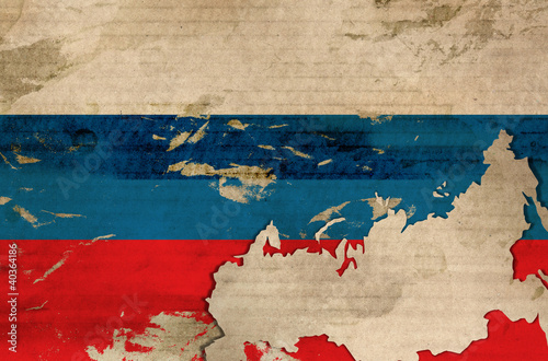 Fototapeta Naklejka Na Ścianę i Meble -  Old Russia flag