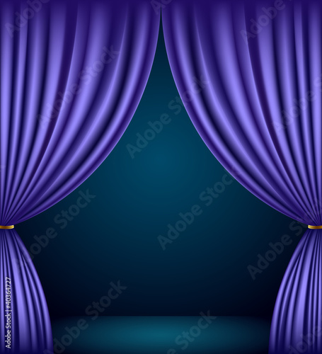 Violet theater curtain background