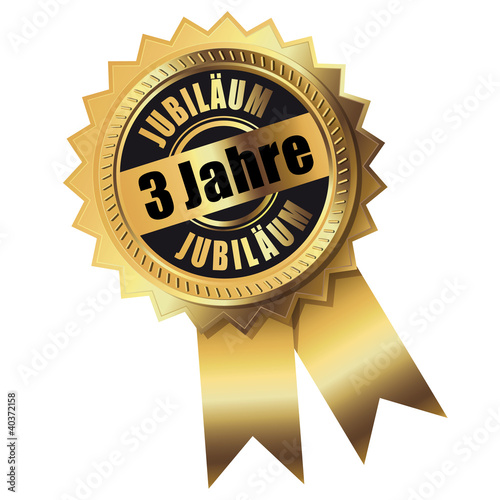 3 Jahre - Jubiläum gold