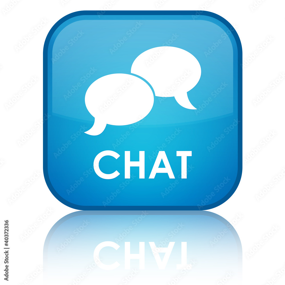 Chat blue button Chat blue button