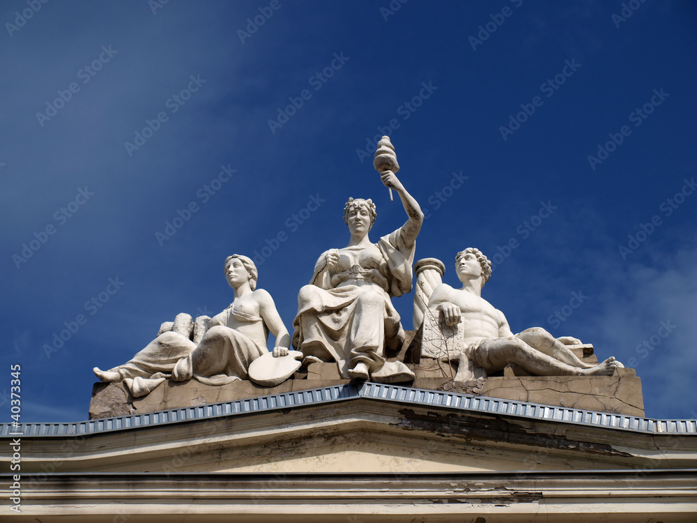 Fototapeta premium Allegory of textile industry