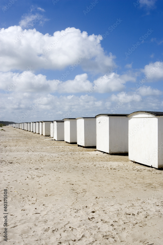 Naklejka premium Boathouse in a row