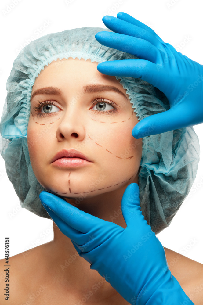Face before plastic surgery operation Face before plastic surgery operation