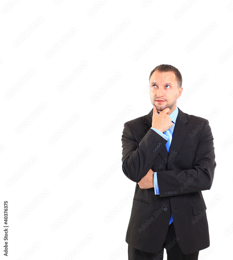 Smiling handsome businessman. Isolated over white background Smiling handsome businessman. Isolated over white background