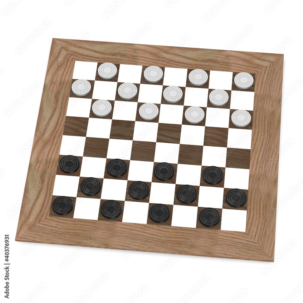 3d render of checkers game 3d render of checkers game