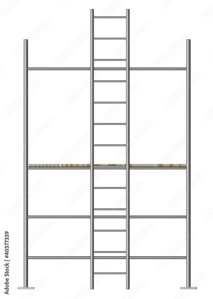 3d render of construction scaffolding