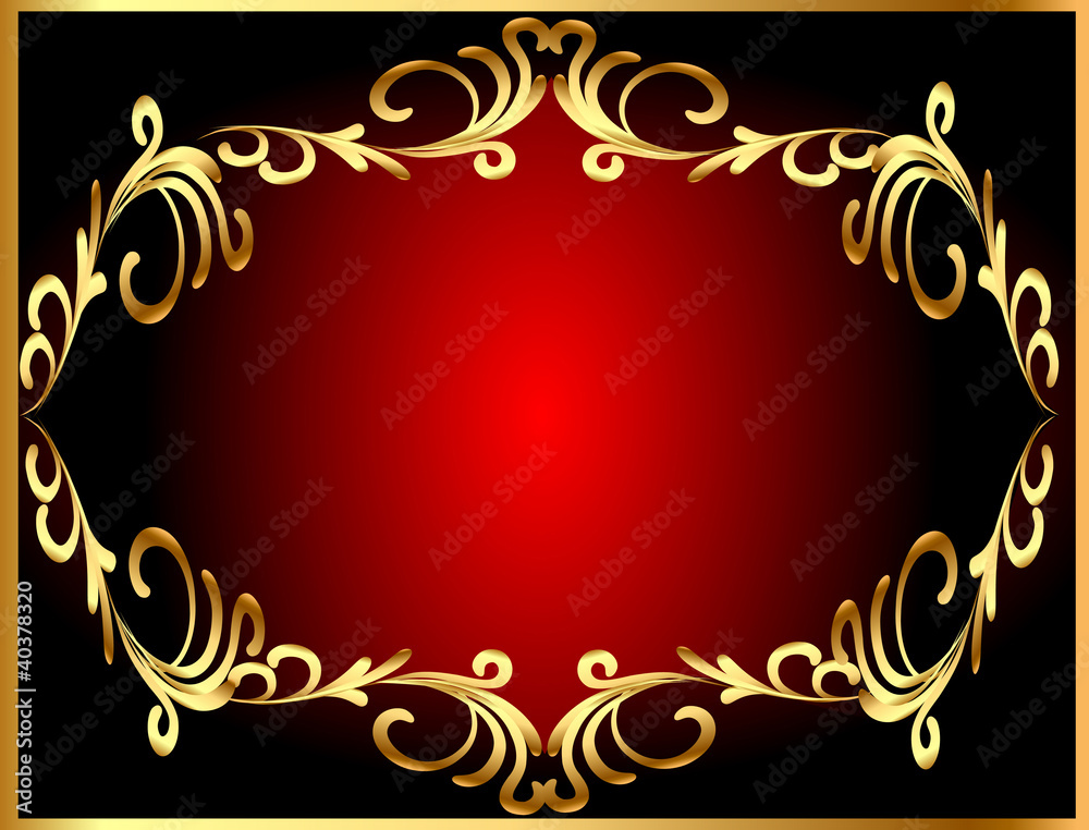 frame background with gold(en) winding pattern