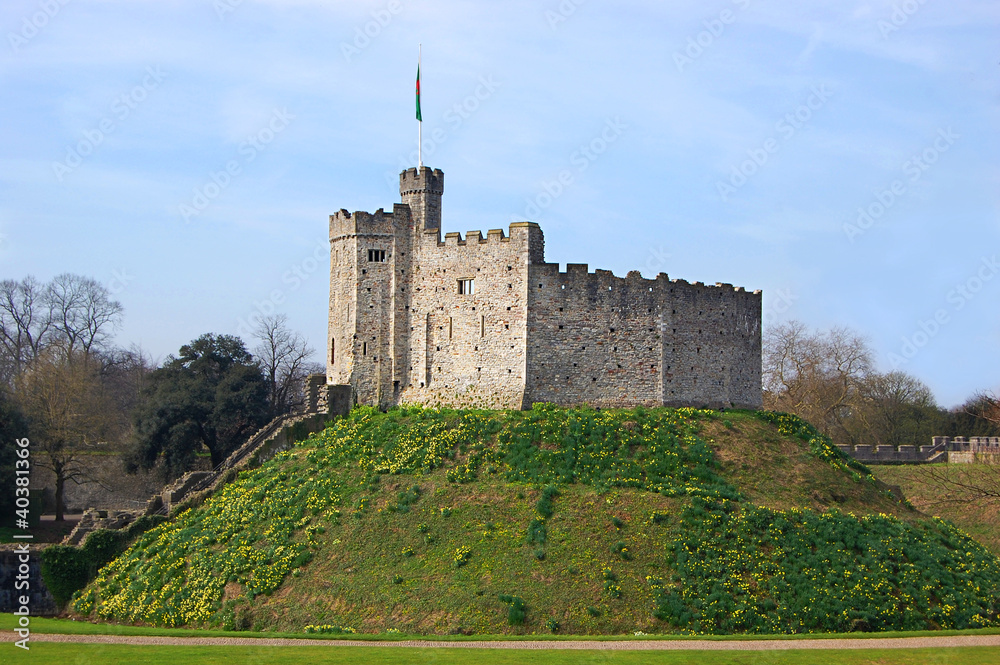The keep of Cardiff Castle, in Wales