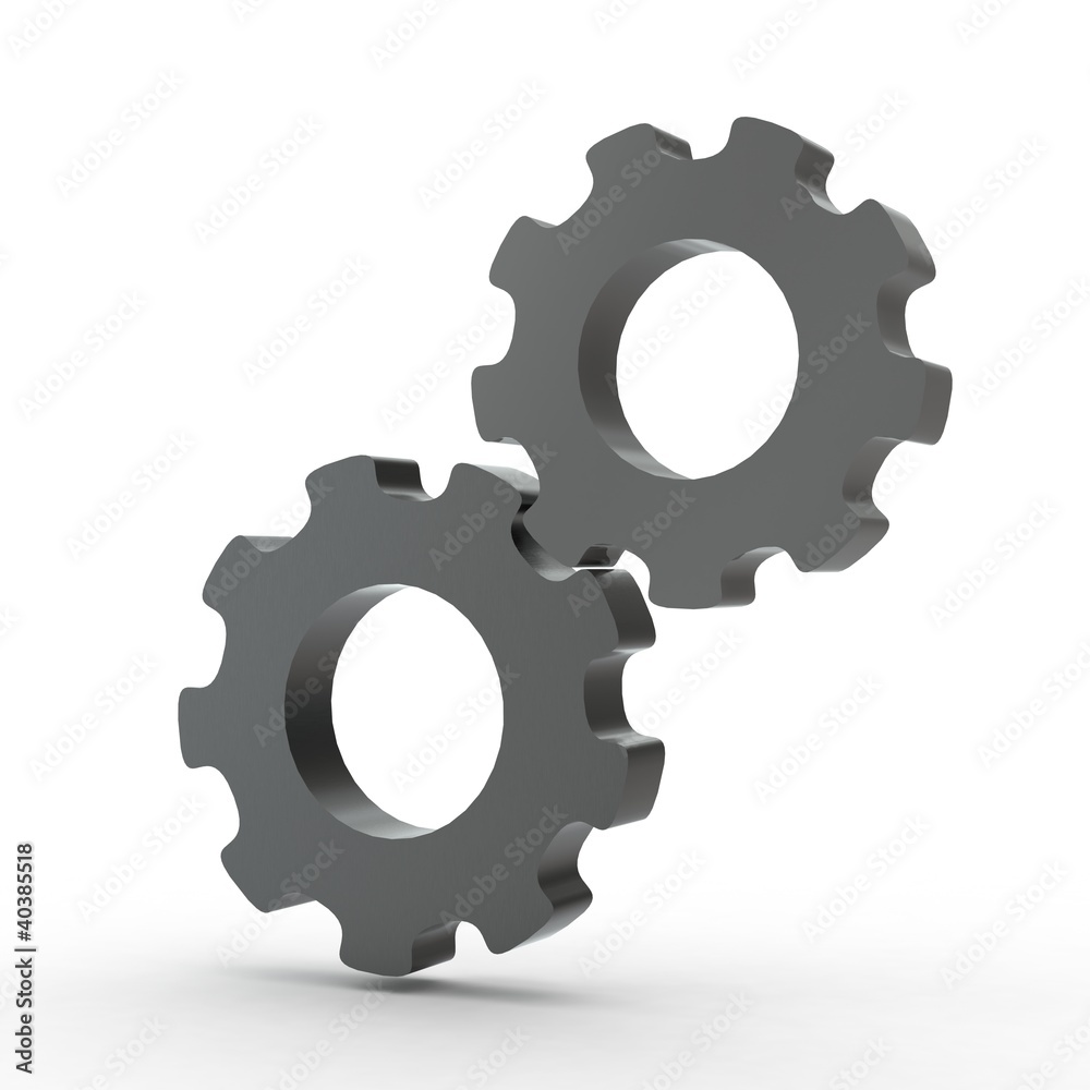 3d Icon Einstellungen schwarz