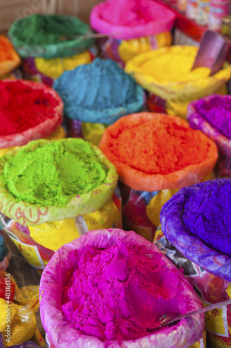 Piles of colored powder for Indian festival Holi #40386136