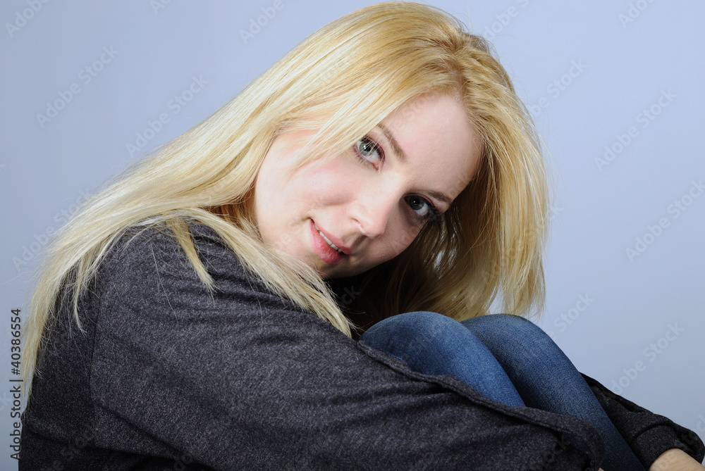 portrait of the young beautiful girl of the blonde portrait of the young beautiful girl of the blonde