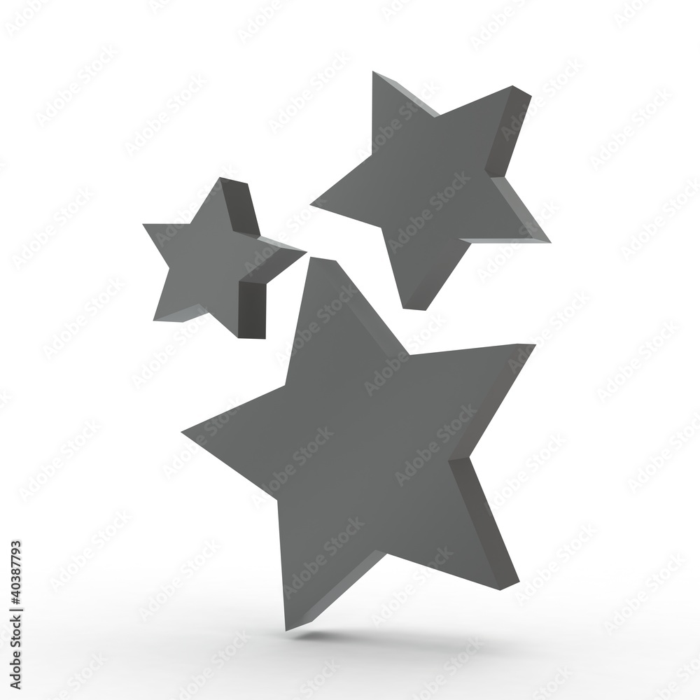 Obraz premium 3d Icon Sterne schwarz