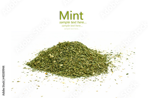 Spice Mint. Isolated on white background. photo