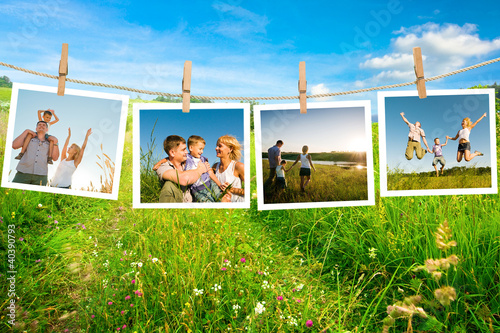 happy family collage
