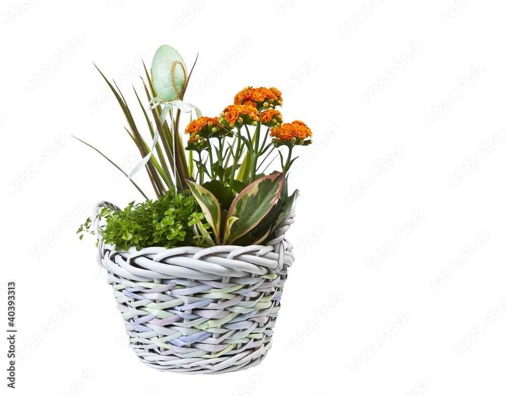 Easter Basket with flowers