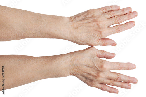 The hands of an old man