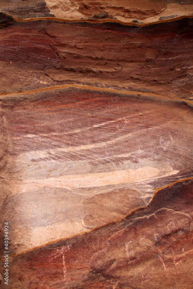 Sandstone gorge formation, Rose City, Siq, Petra, Jordan Sandstone gorge formation, Rose City, Siq, Petra, Jordan