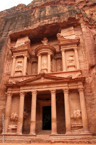 Treasury in ancient city of Petra in Jordan