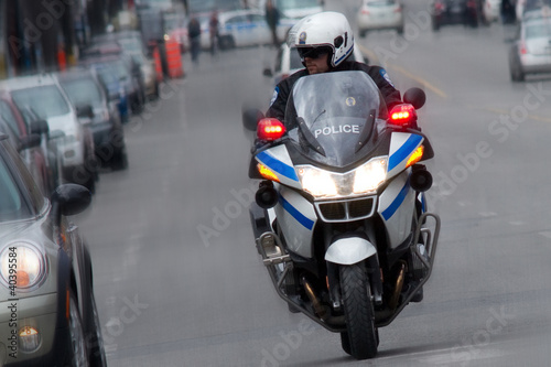 Police on motorcycle