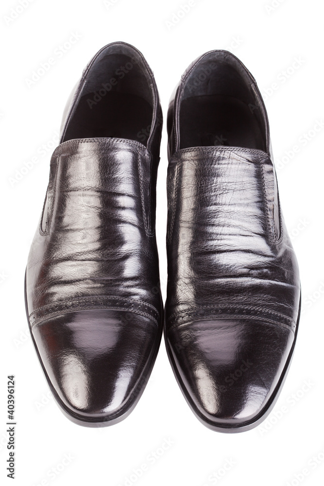 Leather shoes for men. Object is isolated on white background Leather shoes for men. Object is isolated on white background