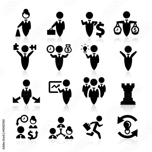 Business Concept icons set elegant series