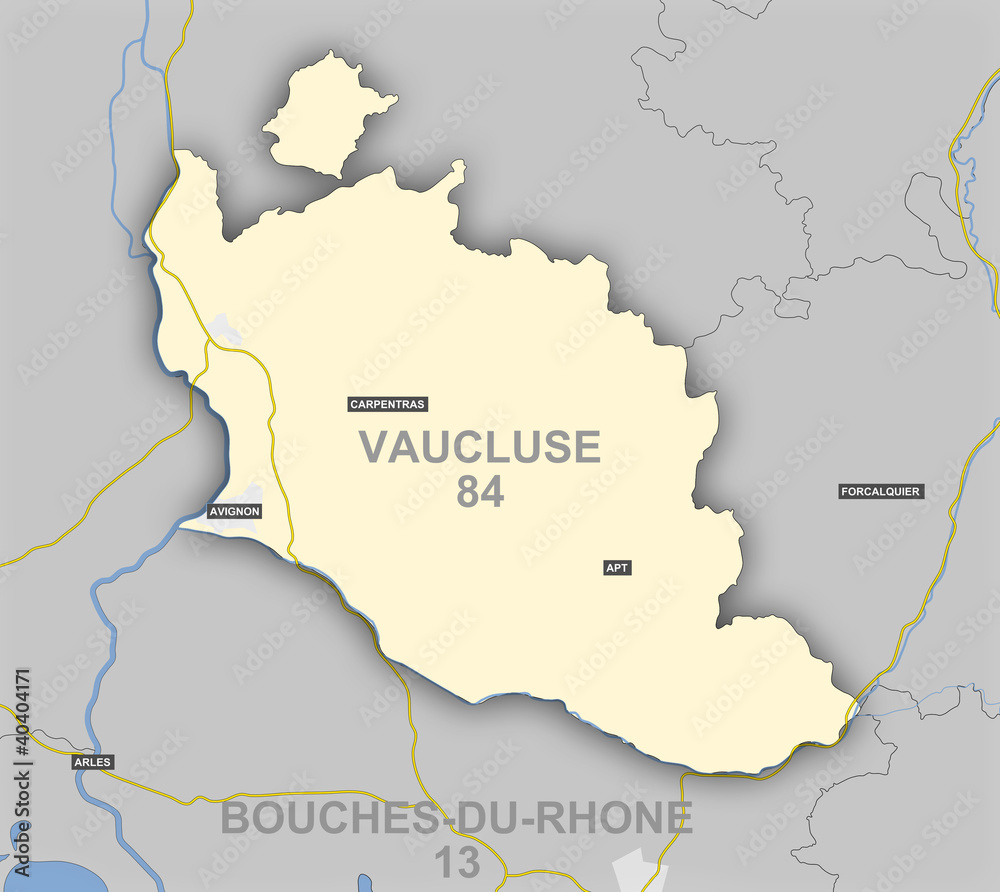 Carte et situation du département du Vaucluse