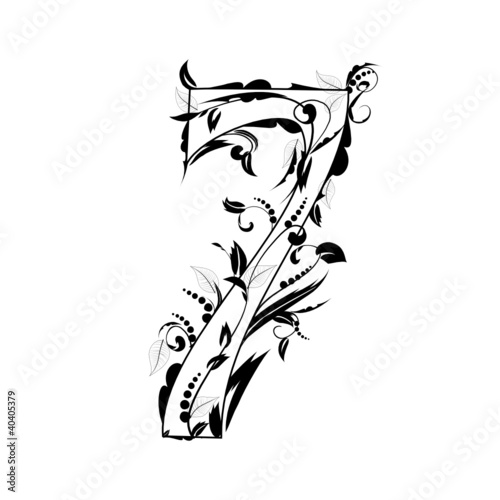 number alphabet, foliage