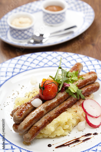 sausages and potatoes