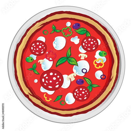 pizza vector pepperoni
