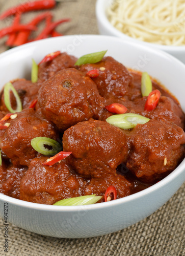 Xiu Mai - Vietnamese / Chinese pork meatballs in tomato sauce