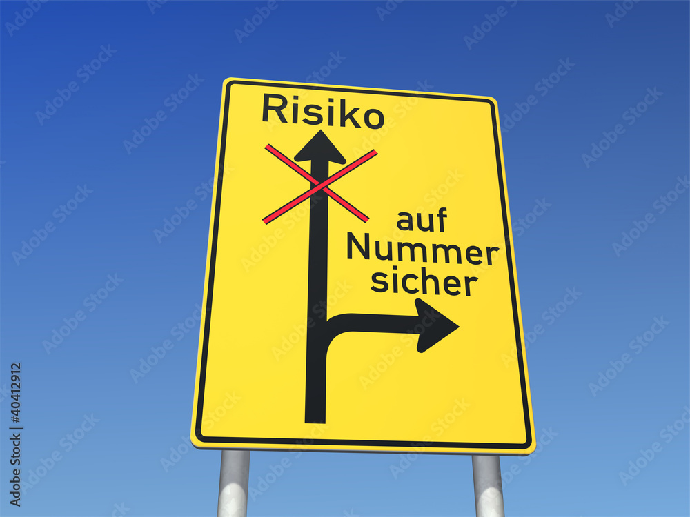 Auf Nummer sicher gehen! StockIllustration Adobe Stock