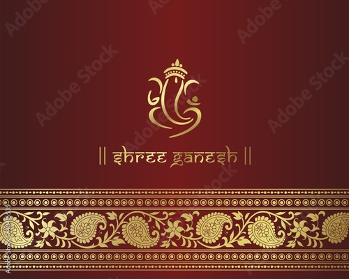 Ganesha, Diwali greetings card, royal Rajasthan, India
