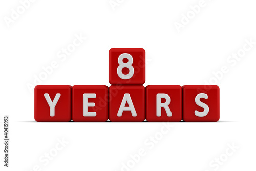 Red letter cubes 8 years