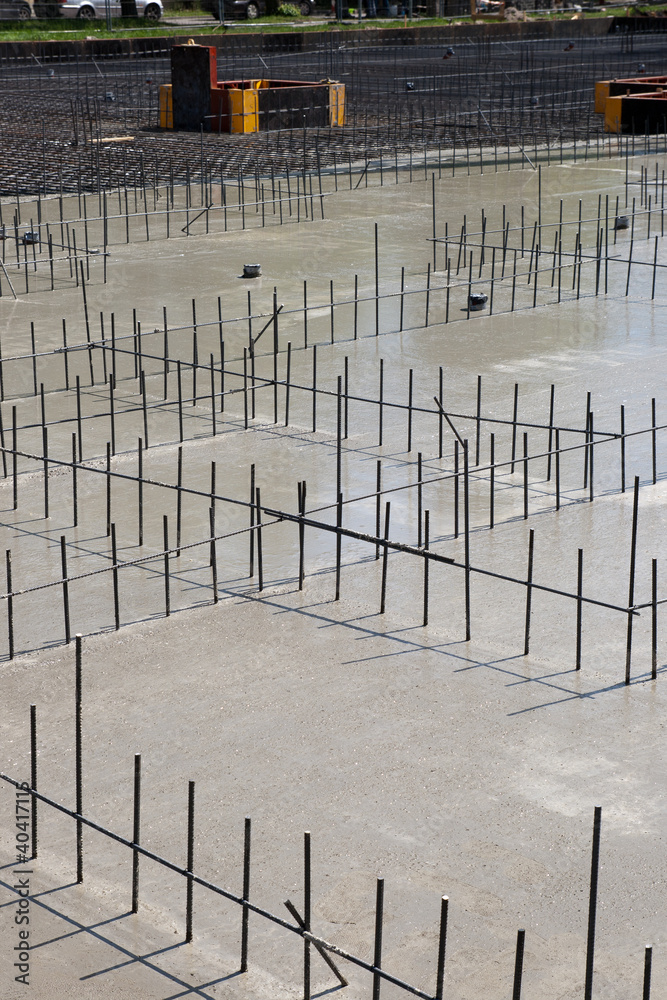 Naklejka premium Details of the concrete foundation