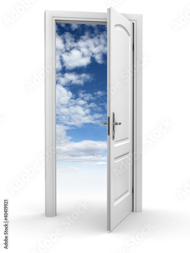 door to sky - freedom abstract concept