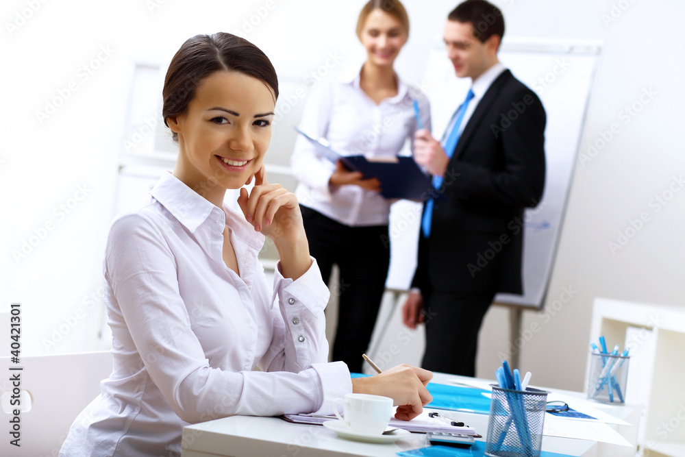 Fototapeta premium Portrait of a business woman in office