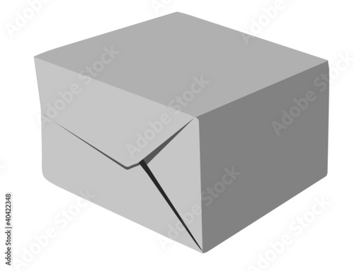 paper package on white background