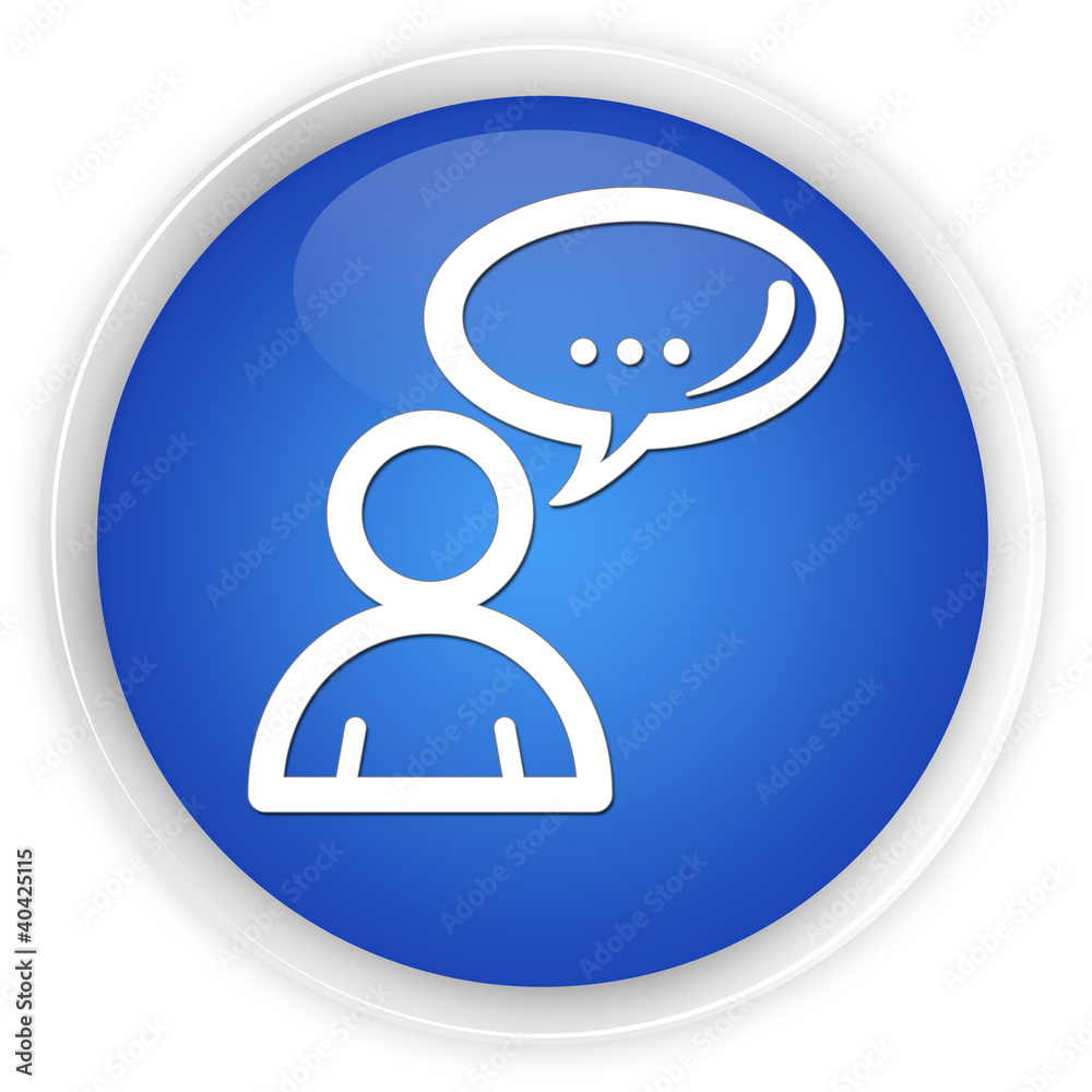 Social network blue button Social network blue button