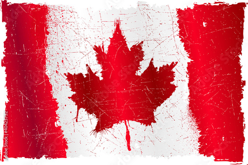 Canada grunge flag