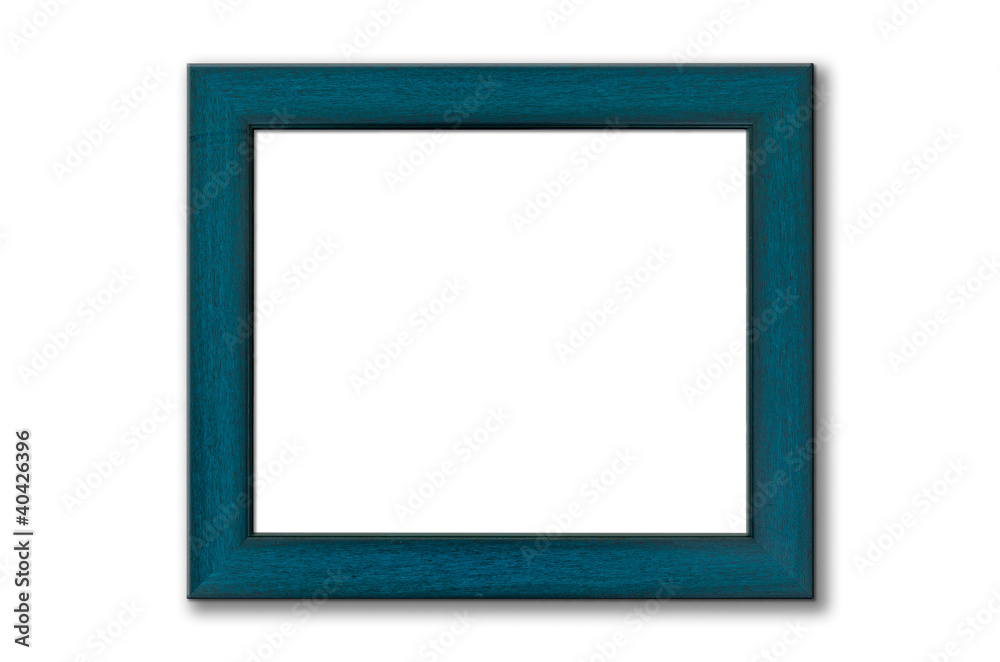 Green wood picture frame on white Green wood picture frame on white