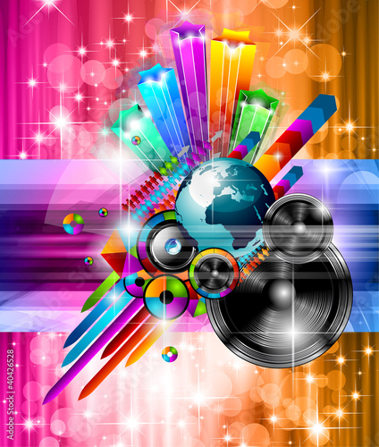 Poster Background for music disco event