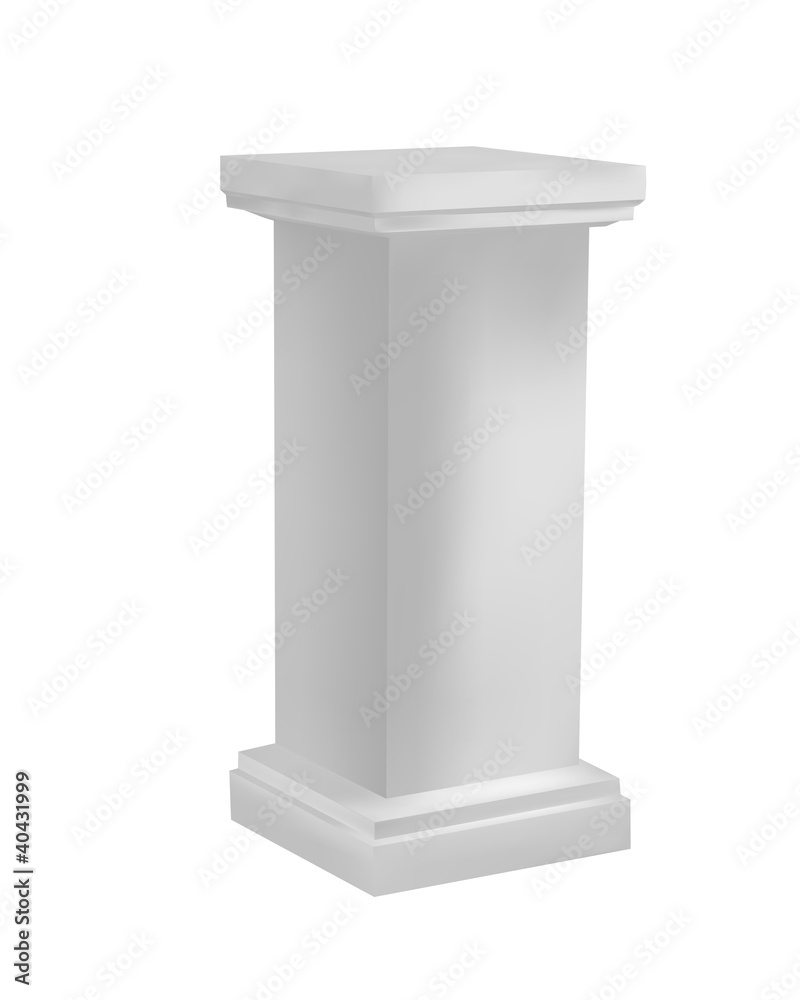 White pedestal White pedestal