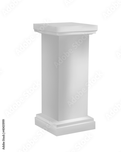 White pedestal