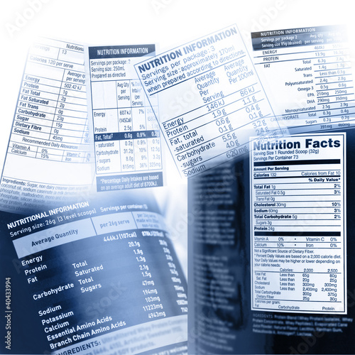 Nutrition information on food labels