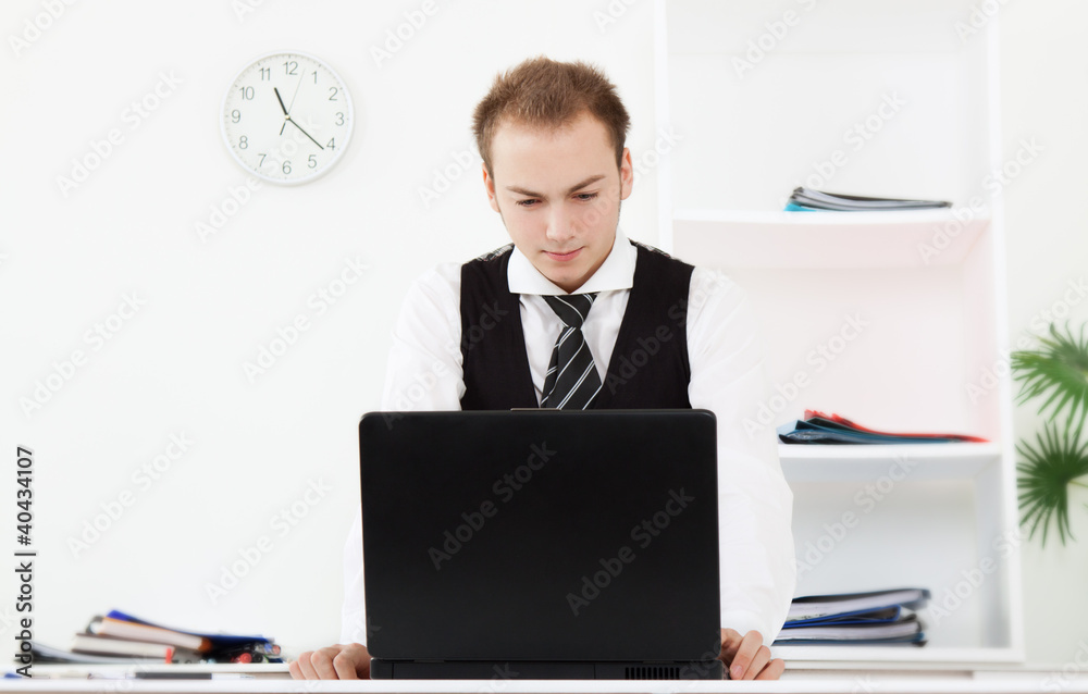 young business people in office young business people in office
